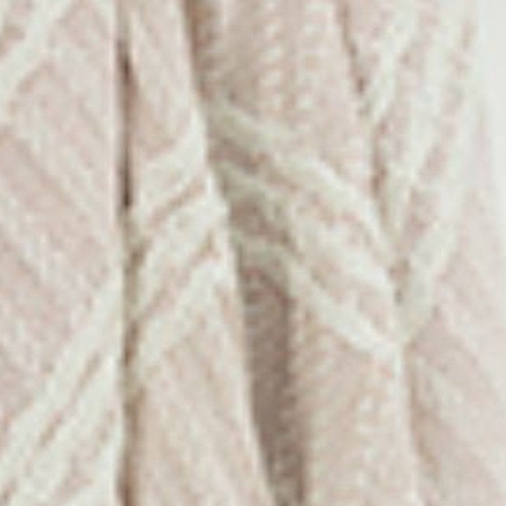 Blush Woven 100% Cotton Throw Blanket - Ultra-Soft Luxury Comfort-6
