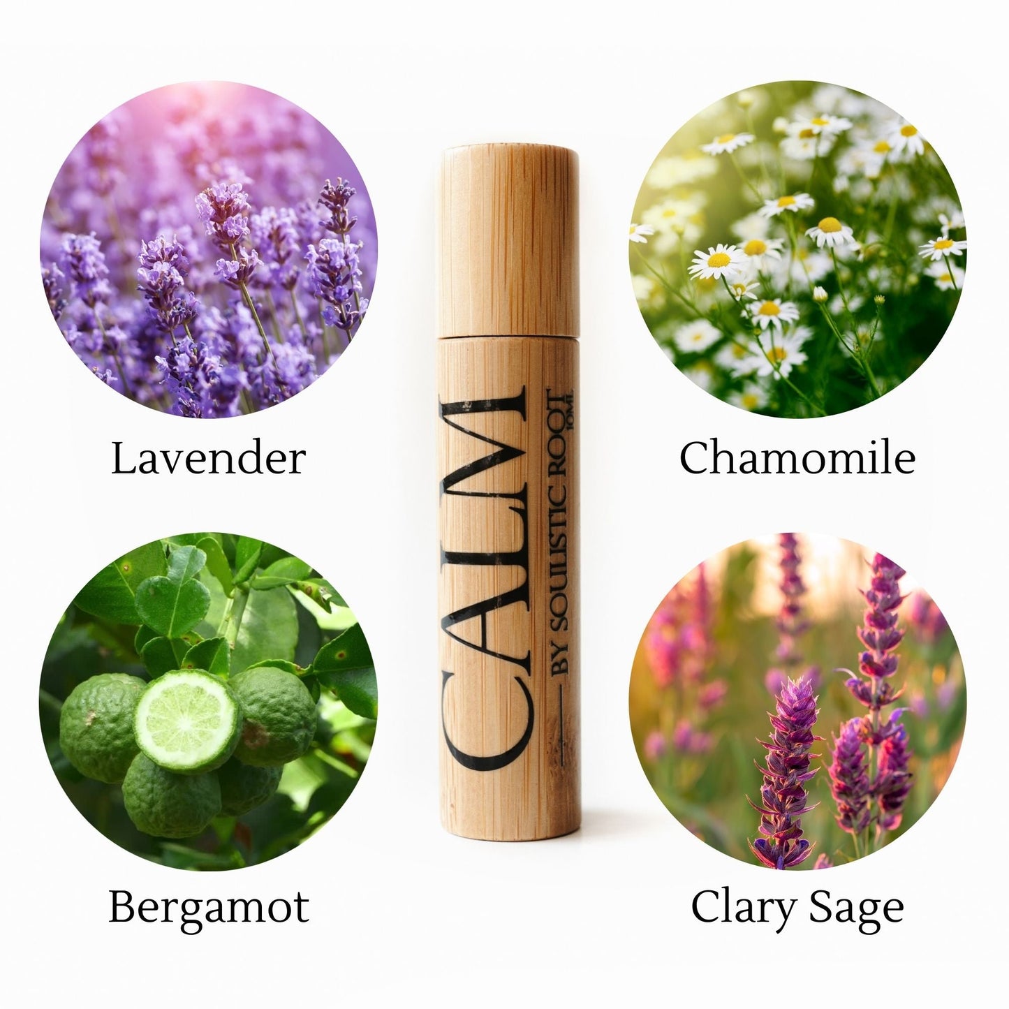 Calm Essential Oil Bamboo Roller - Portable Aromatherapy Relief-2