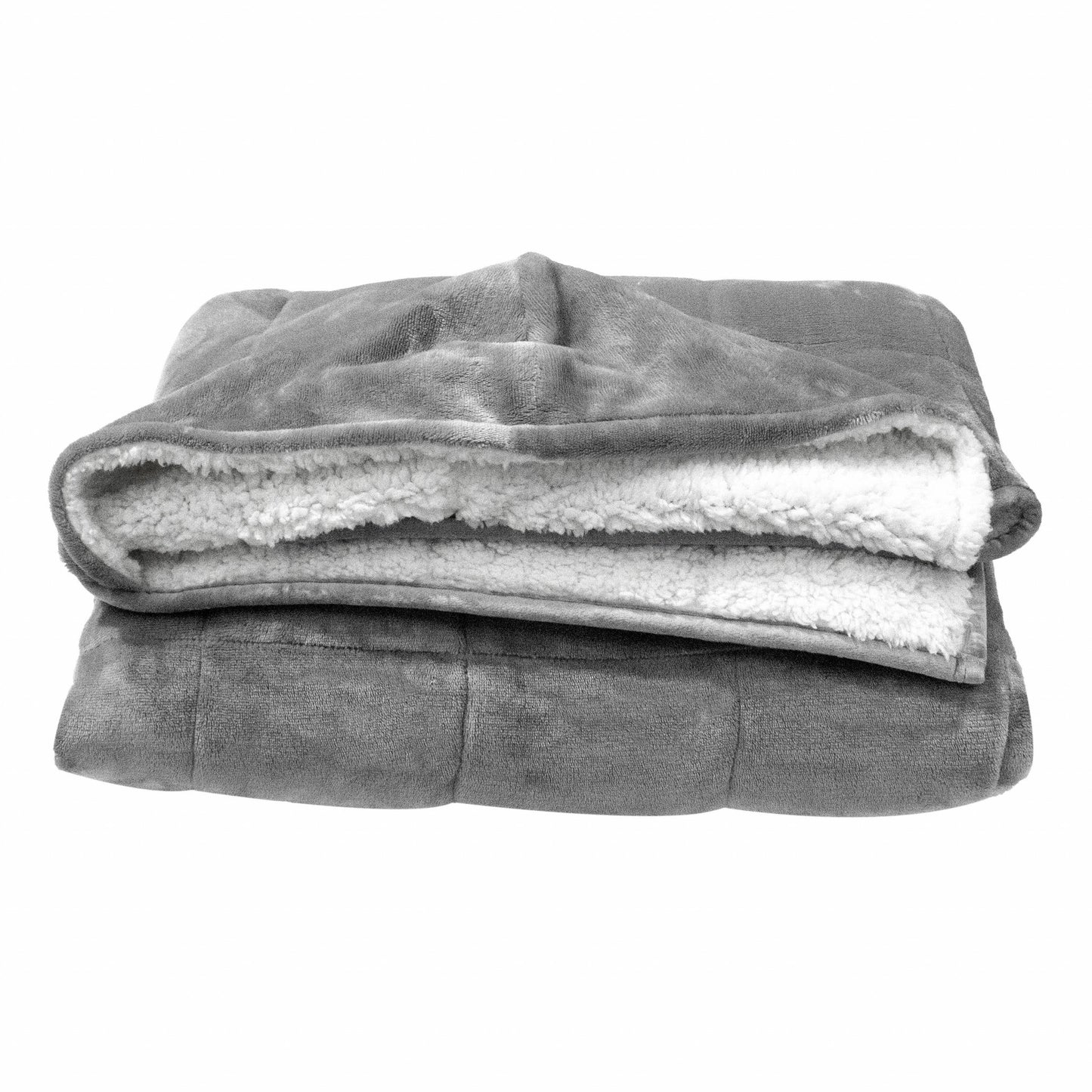 Grey Weighted Velvet Throw Blanket - Hooded for Ultimate Comfort-0