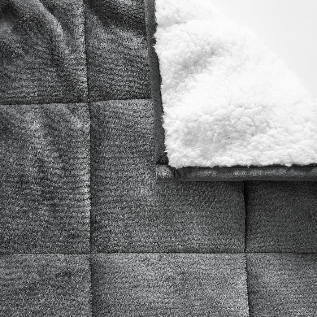 Grey Weighted Velvet Throw Blanket - Hooded for Ultimate Comfort-5