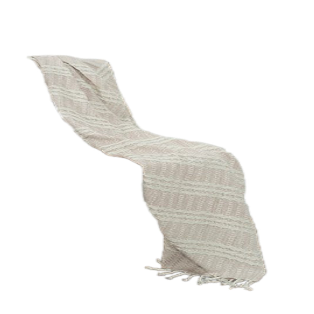 Blush Woven 100% Cotton Throw Blanket - Ultra-Soft Luxury Comfort-3