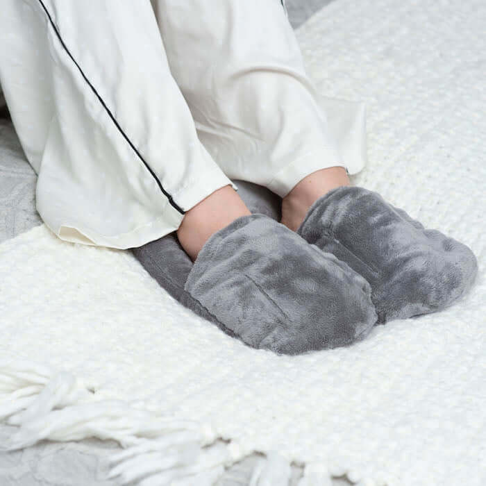 Comfort Slippers Hot/Cold Therapy - Microwaveable Aromatherapy Slippers with 12 Herbs-0