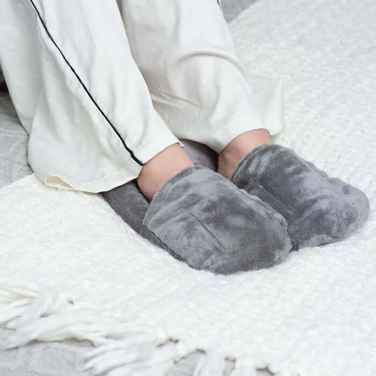 Comfort Slippers Hot/Cold Therapy - Microwaveable Aromatherapy Slippers with 12 Herbs-0