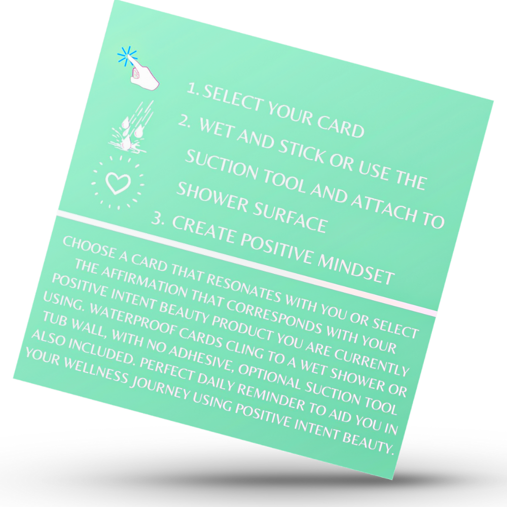 Waterproof Self-Care Mantra Cards - Affirmation Cards for Shower Relaxation-1