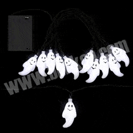 LED Ghost String Lights - Halloween Ghost Light Decorations-0