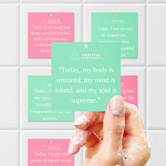 Waterproof Self-Care Mantra Cards - Affirmation Cards for Shower Relaxation-0