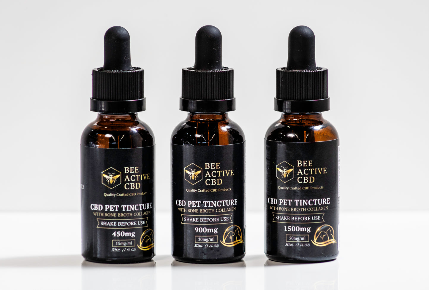 Bee Active CBD Pet Tinctures - Calming Relief Drops for Dogs & Cats-0