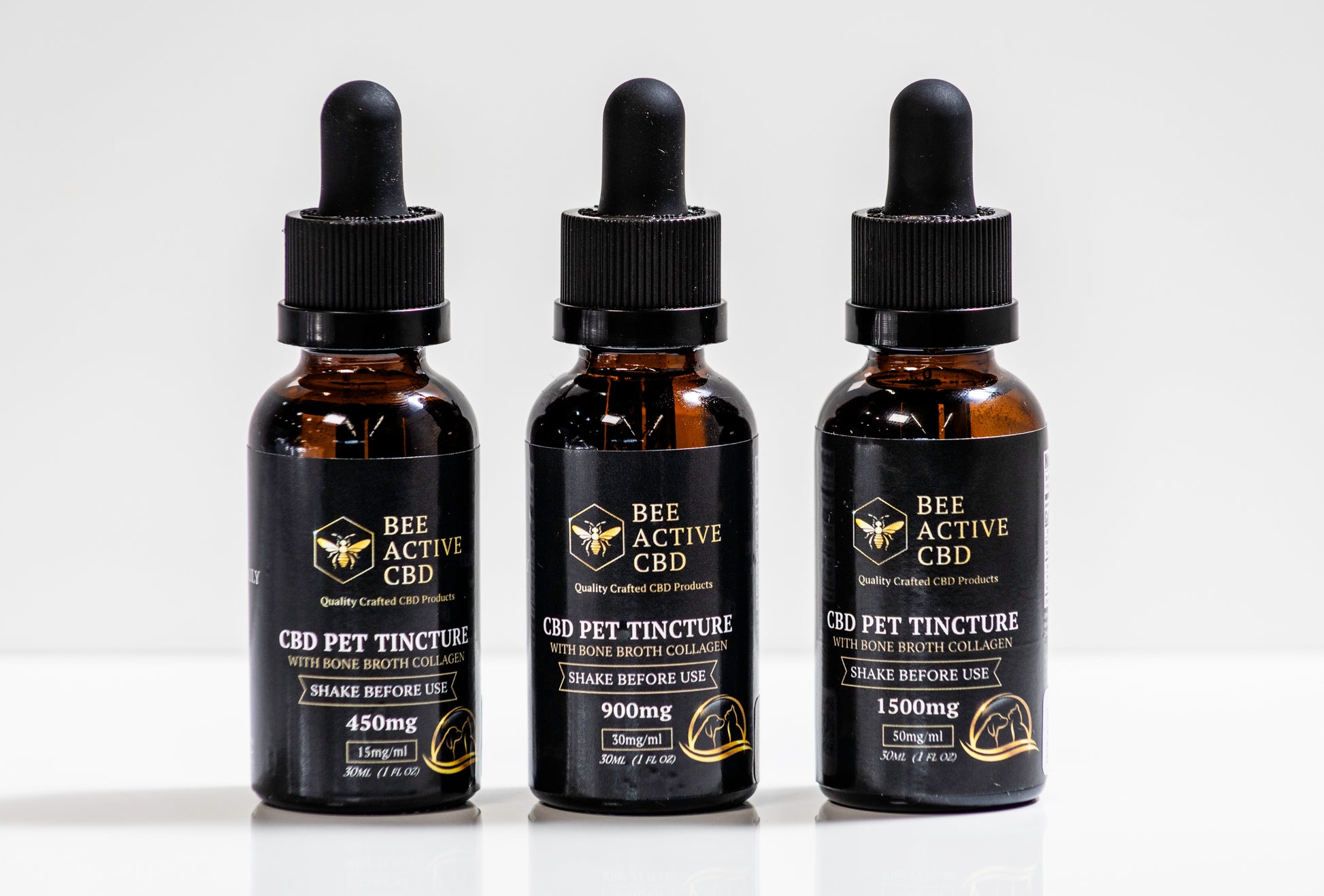 Bee Active CBD Pet Tinctures - Calming Relief Drops for Dogs & Cats-0