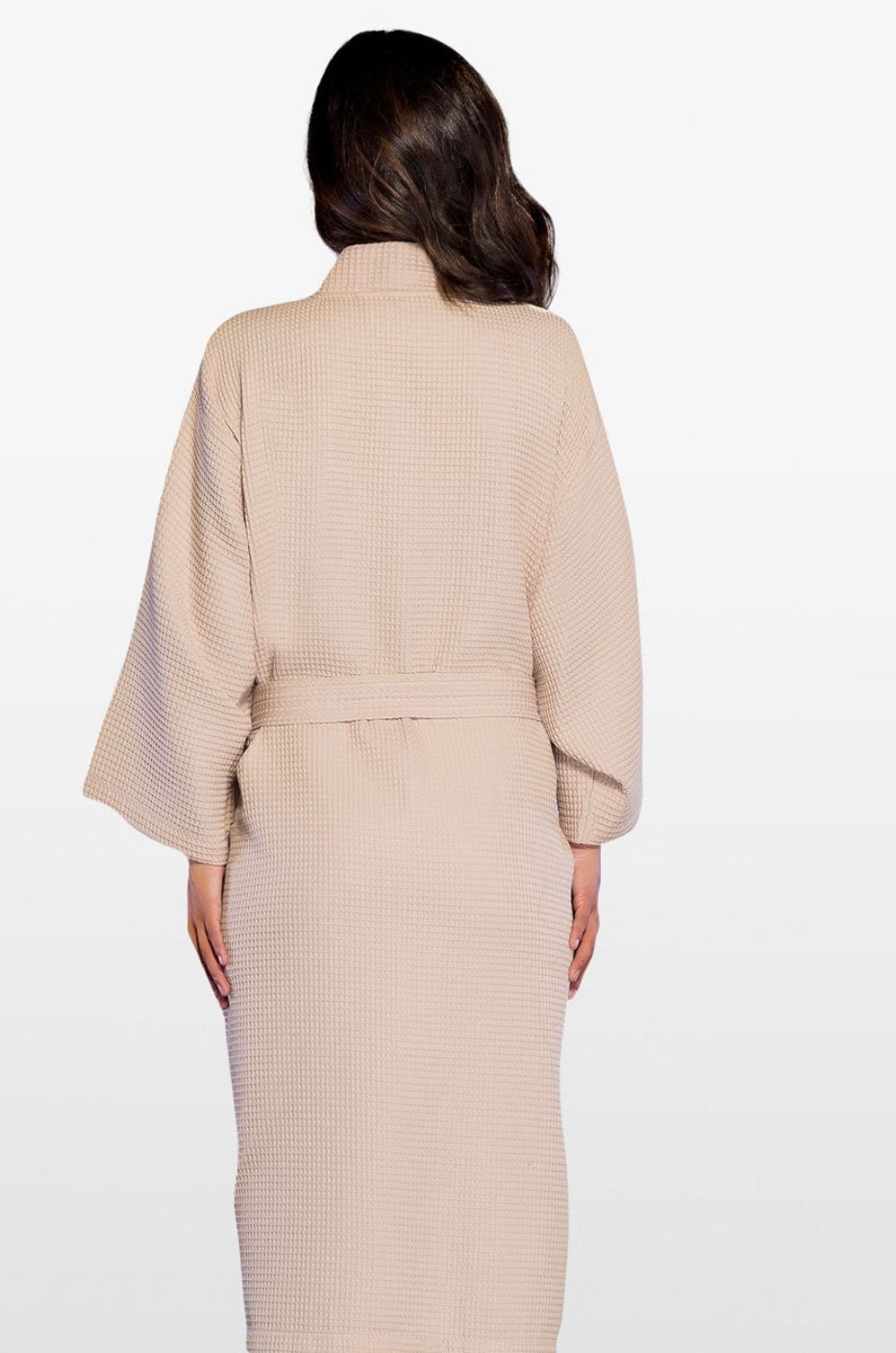 Waffle Spa Bath Kimono Long Robe - Luxurious Lounge Wear-1