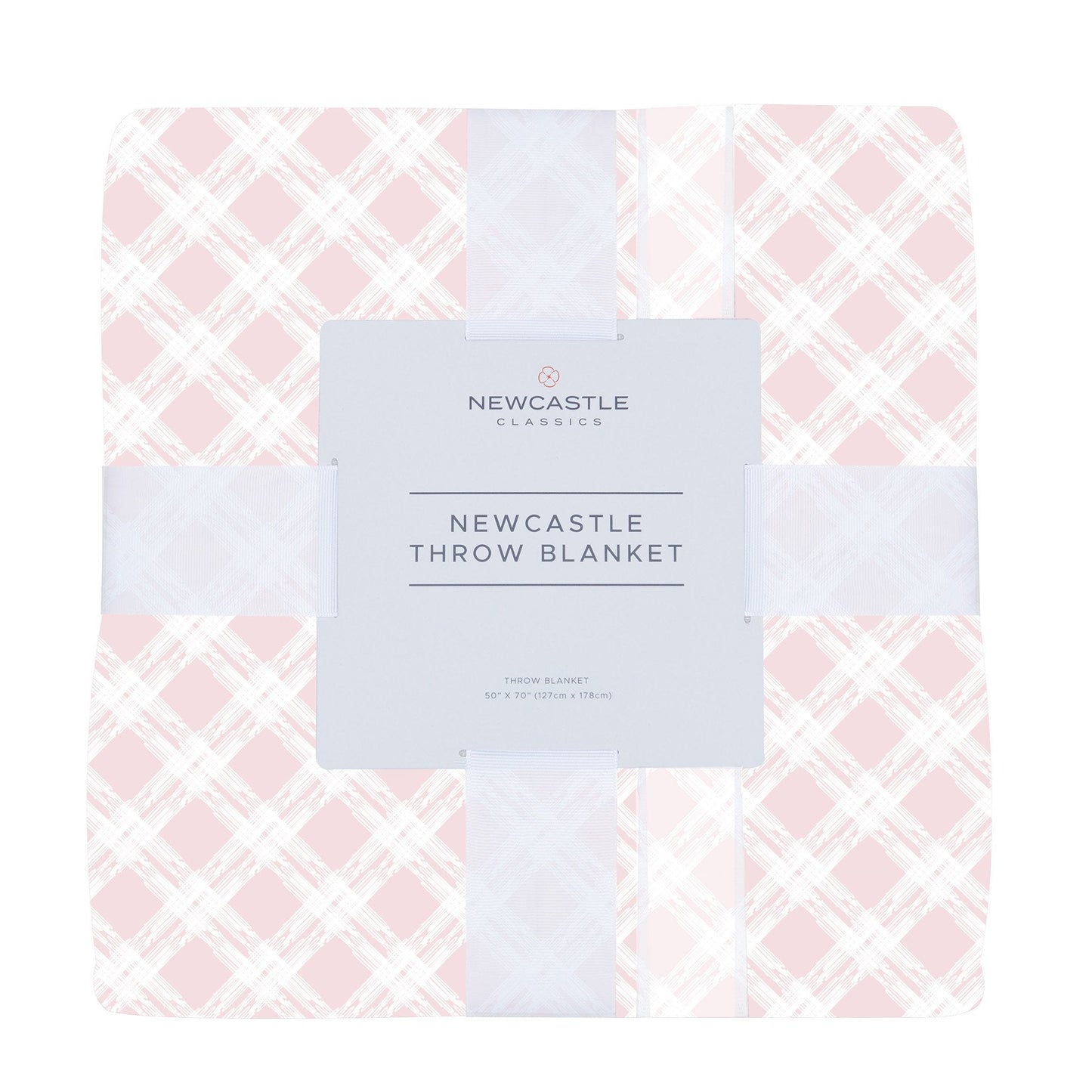Primrose Pink Plaid Throw Blanket - Cotton Muslin Comfort-0