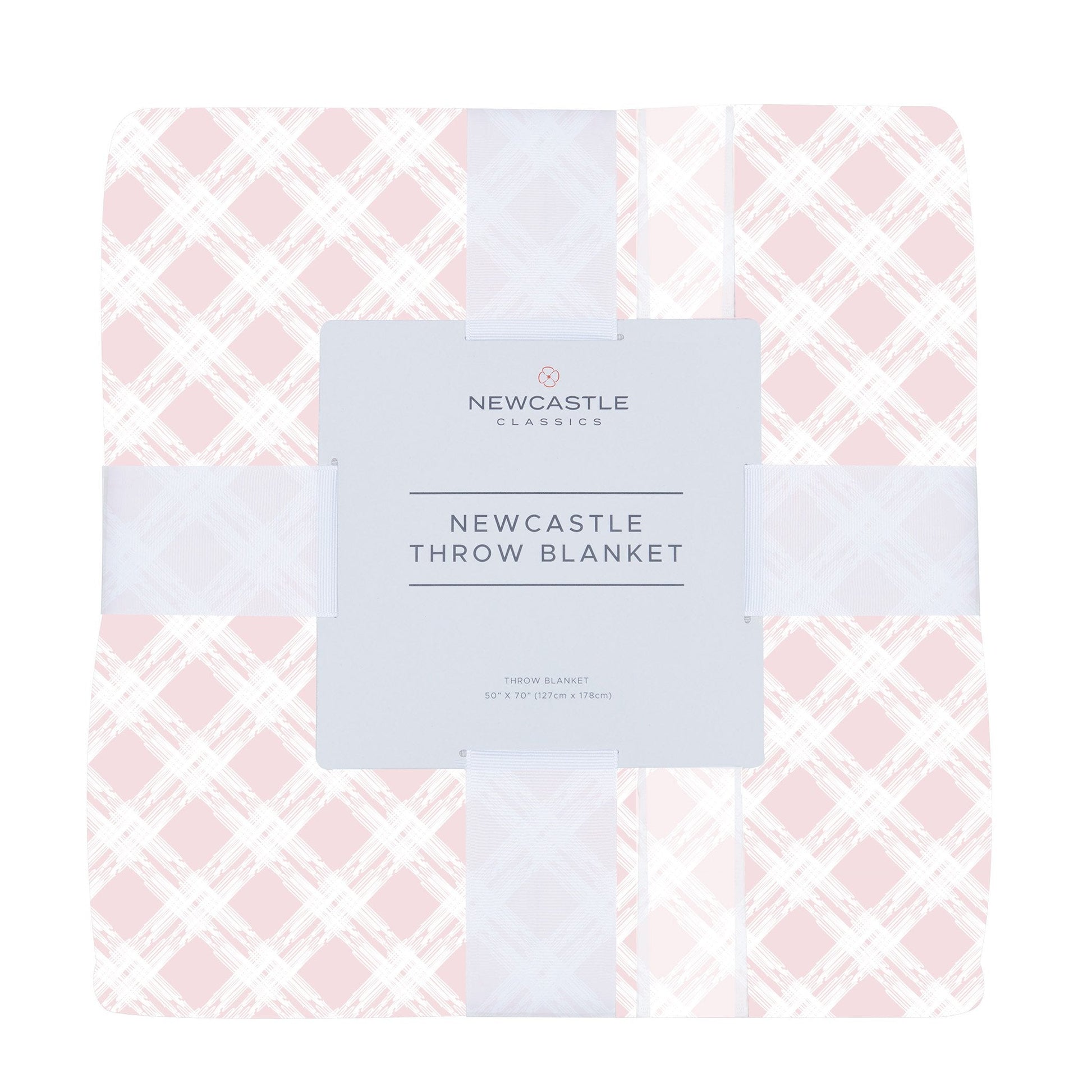 Primrose Pink Plaid Throw Blanket - Cotton Muslin Comfort-0